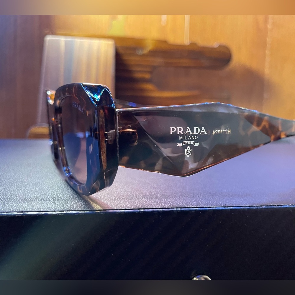 PRADA PR 17WS TORTOISESHELL FRAMES BROWN LENSE